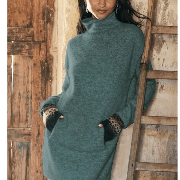 Black Balie Tunic Sweater Peruvian Connection - Picture 2 of 11